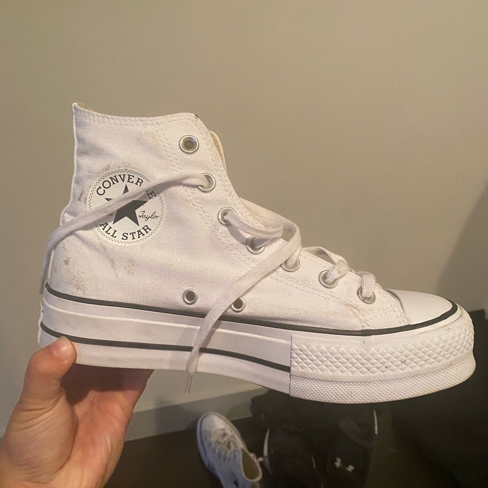 White platform converse